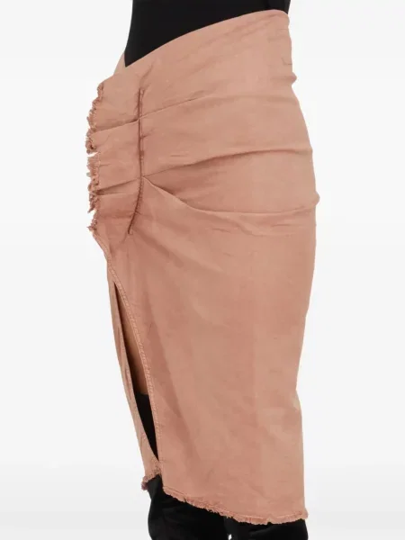 Spódnica z falbankami Rick Owens Drkshdw z falbankami różowa