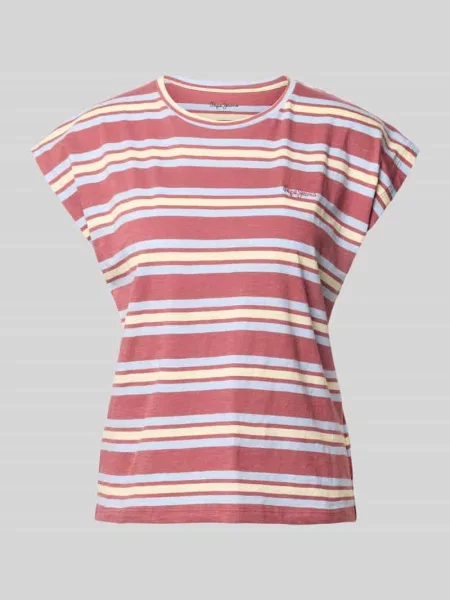 Męski t-shirt w kroju regular fit z czystej bawełny model CHARLOT' Pepe Jeans różowa
