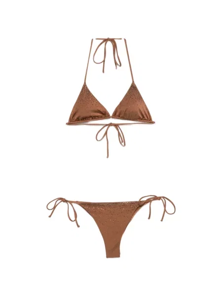 Bikini Mc2 Saint Barth cu gât halter maro