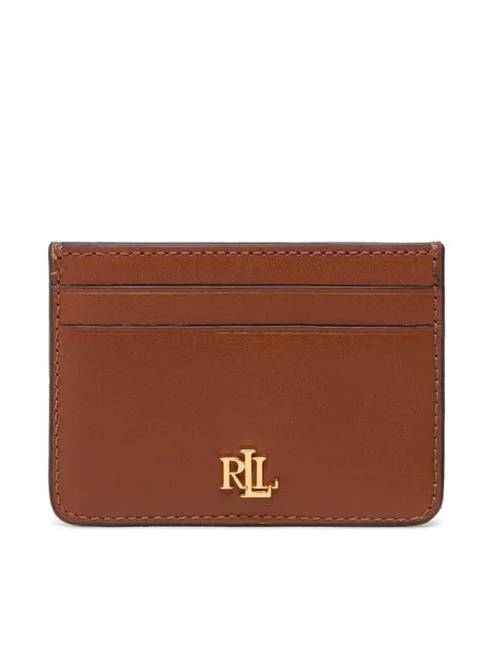 LAUREN RALPH LAUREN Etui na karty kredytowe Slim Card brązowy