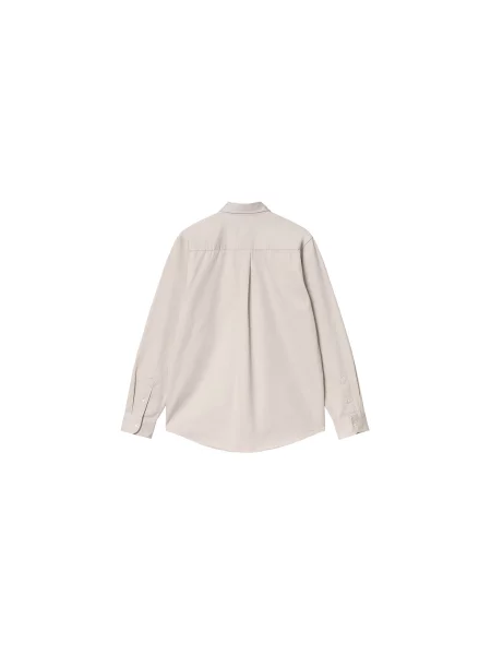 Carhartt WIP L/S Madison Cord Shirt Moonbeam Mężczyźni Koszula Carhartt WIP Krem Size: S