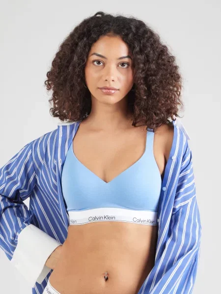 Calvin Klein Underwear Podprsenka svetlomodrá / čierna biela