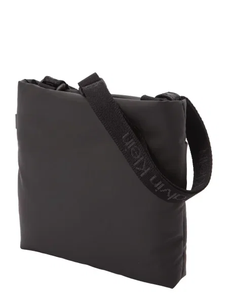 Geantă crossover Calvin Klein Puffer Utility Flatpack negru