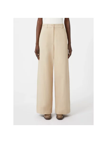 Spodnie Weekend Max Mara beżowe