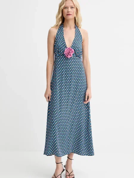 The Sleeper rochie bleumarin maxi evazați