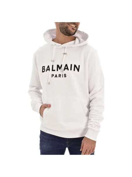 Mikina s kapucí Balmain bílá