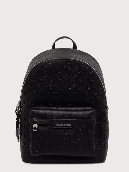 Karl Lagerfeld rucsac pentru bărbați cu imitație de piele negru