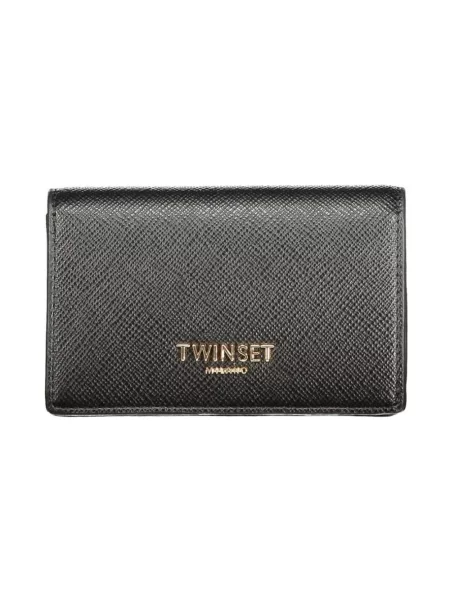 Portfel Twinset skórzany czarny