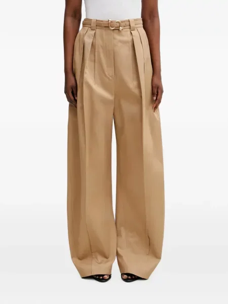 Cu centură pantaloni Sportmax maro