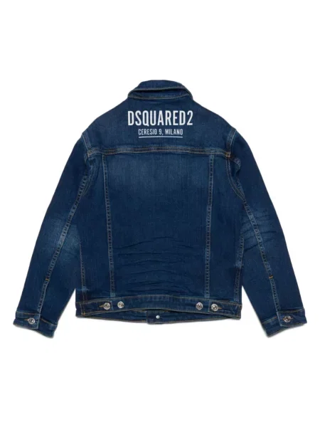 Kurtka jeansowa dziecięca Dsquared2 niebieska