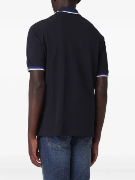 Поло тениска Armani Exchange бродирана синьо