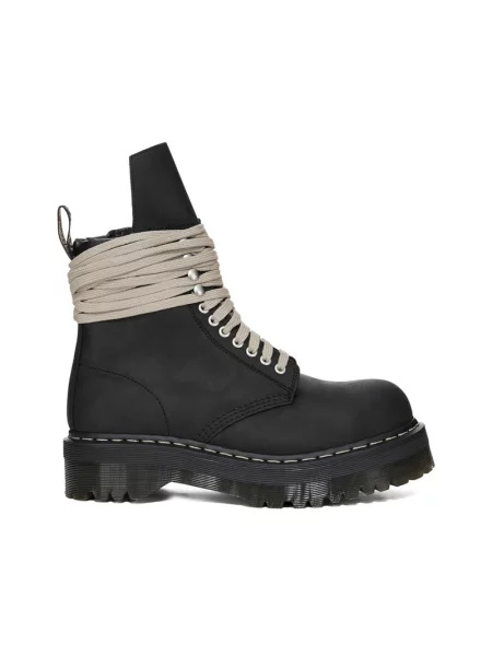 Botki Dr. Martens sznurowane koronkowe czarne