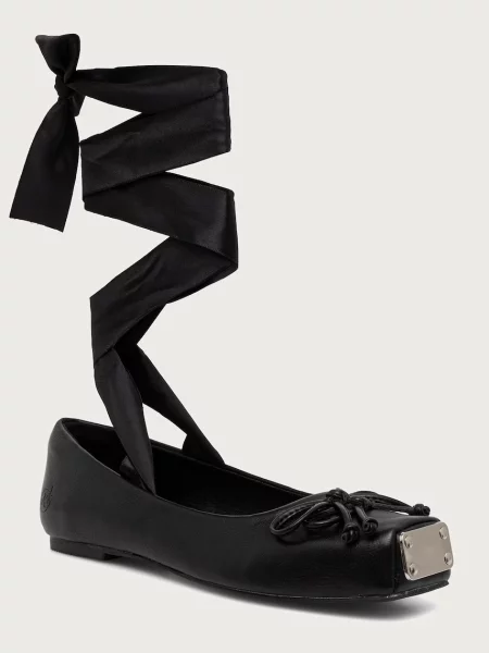 Koi Footwear μπαλαρίνες BLITHE METAL TOE BALLET FLATS μαύρο