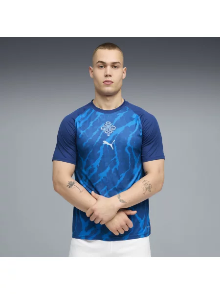 PUMA koszulka na rozgrzewkę Islandii Akcesoria S niebieski