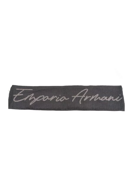 Haftowana szal Emporio Armani szara