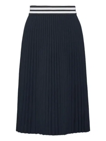 Fusta plisata Thom Browne plisată până la genunchi albastru