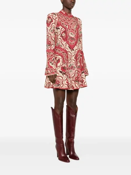 Rochie mini Alemais cu model floral cu imagine evazată