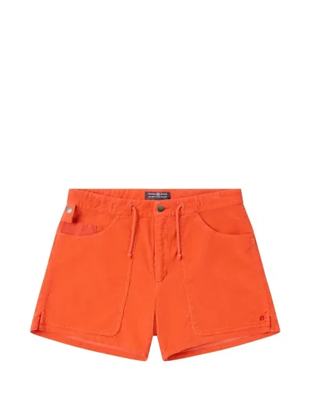 Pantaloni scurți Amundsen de catifea cord cu cordon portocaliu