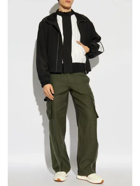 Hedvábná bomber bunda Helmut Lang černá