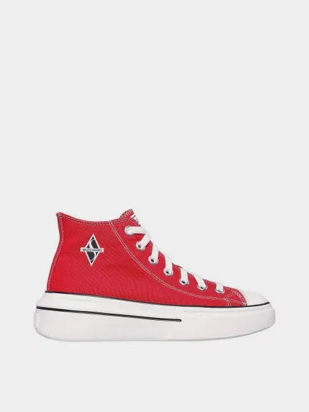 Skechers Кеди високі Текстиль червоний