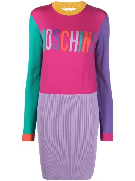 Плетена костюм рокля Moschino розово
