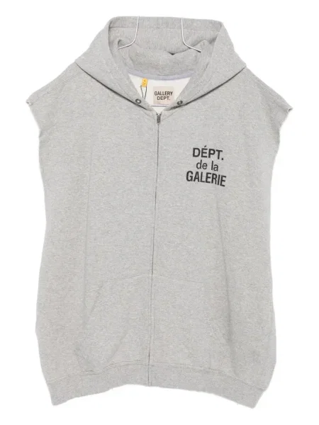 Hanorac cu glugă Gallery Dept. fără mâneci cu imagine gri