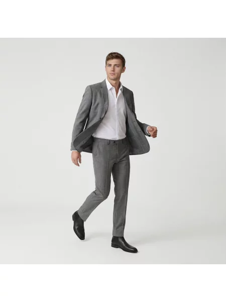 Reserved Oblekové kalhoty slim fit tmavě šedá