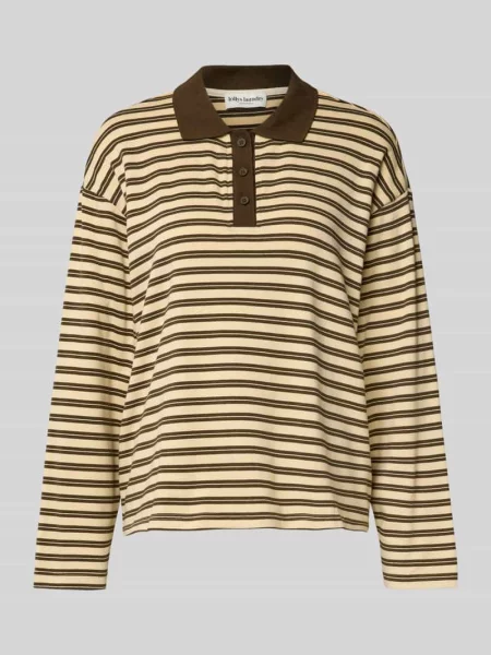 Koszulka polo o kroju regular fit z krótką listwą guzikową model ‘Moby’ Lollys Laundry