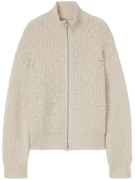 Cardigan Jil Sander tricotate alb