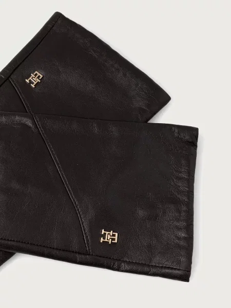 Tommy Hilfiger rukavice dámske kožené hnedá