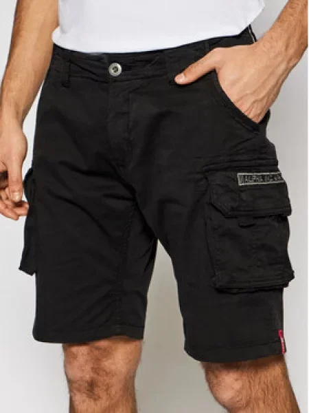 Alpha Industries Шорти з тканини Crew чорний