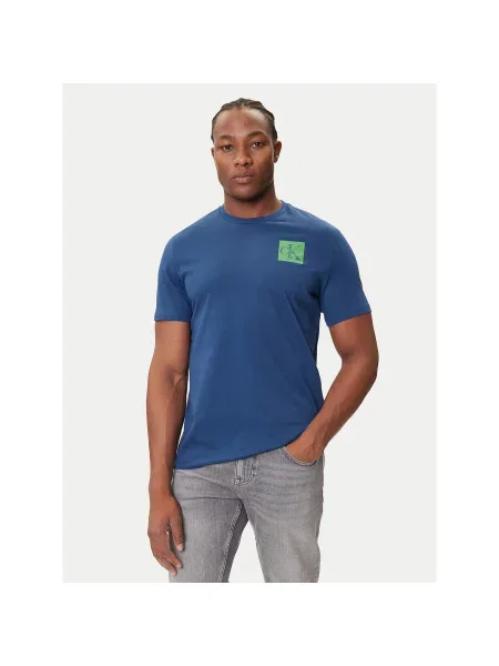 Calvin Klein Jeans Póló Gradient Monogram kék