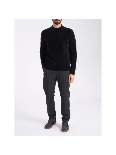 Lniany sweter Rrd czarny