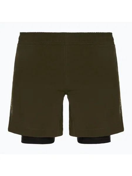 Мъжки тренировъчни шорти Origins Dual Layer каки на FUMETSU зелено