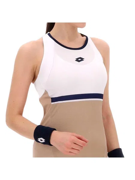 Sukienka tenisowa Lotto Tech dress beżowa