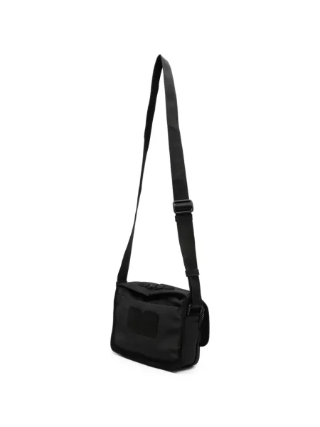 Crossbody táska Moschino autogrammal fekete