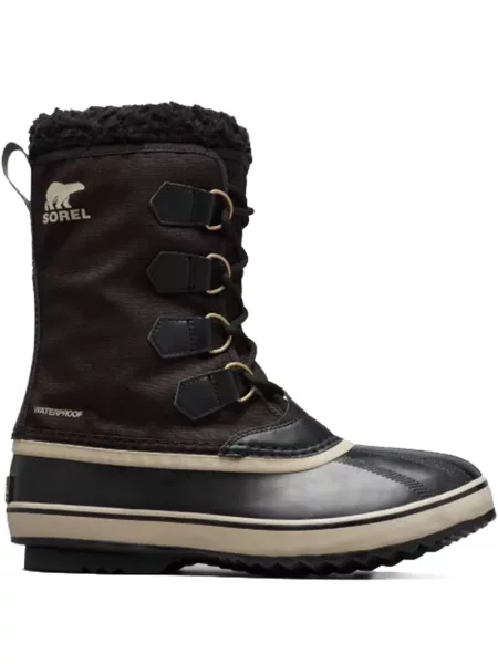 Botine Sorel cu șireturi din dantelă negru