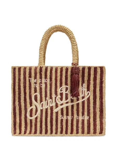 Geantă shopper Mc2 Saint Barth cu dungi roșu