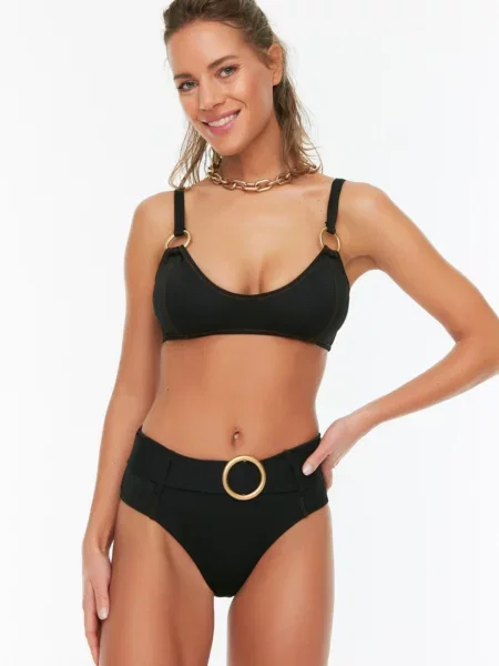 Bikini Trendyol z wysoką talią czarne