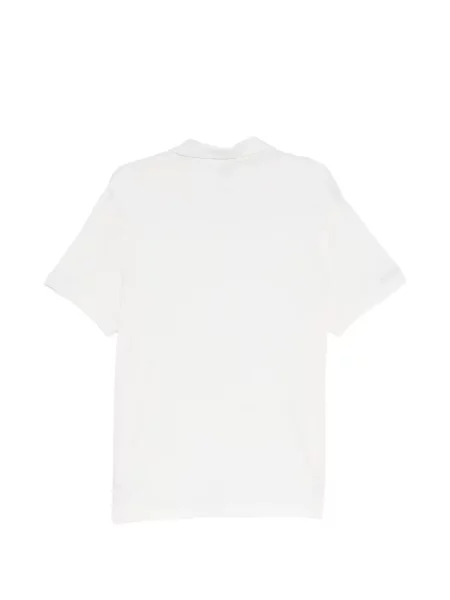 Gulerat scurt tricou polo James Perse alb