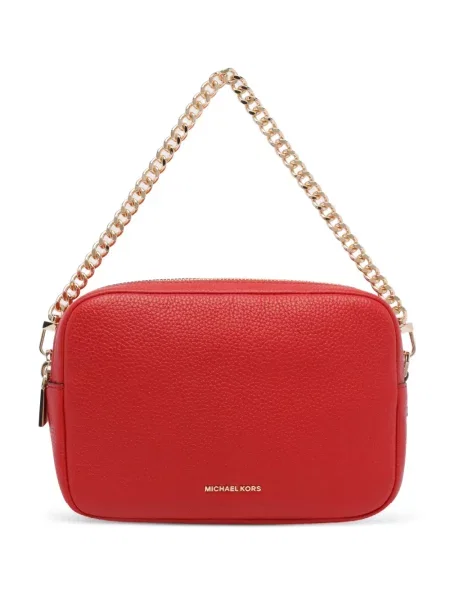 Koszulka Michael Michael Kors skórzana z falbankami garniturowa szara