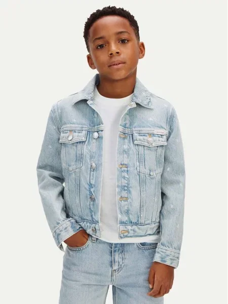 Jeansová bunda Calvin Klein Jeans modrá