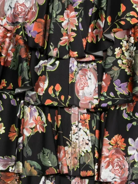 Rochie mini Vivetta cu model floral cu imagine negru