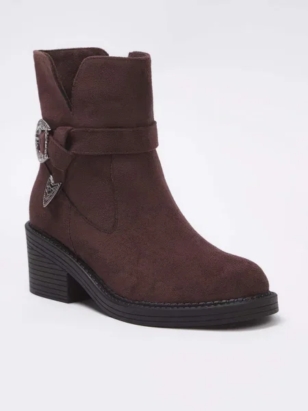 Trendyol Botine închis maro