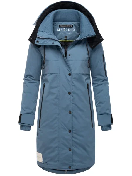 MARIKOO Zimski plašč Anoukaa modra bela