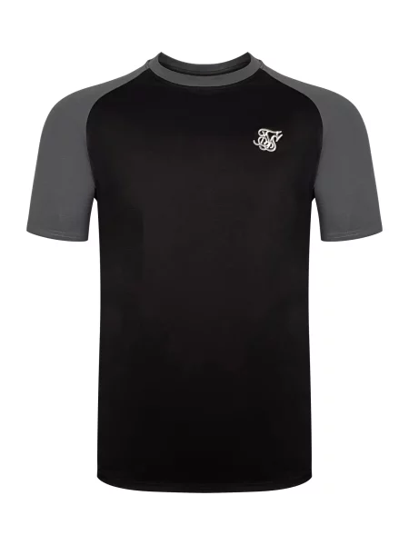 SikSilk Tričko antracitová / černá bílá