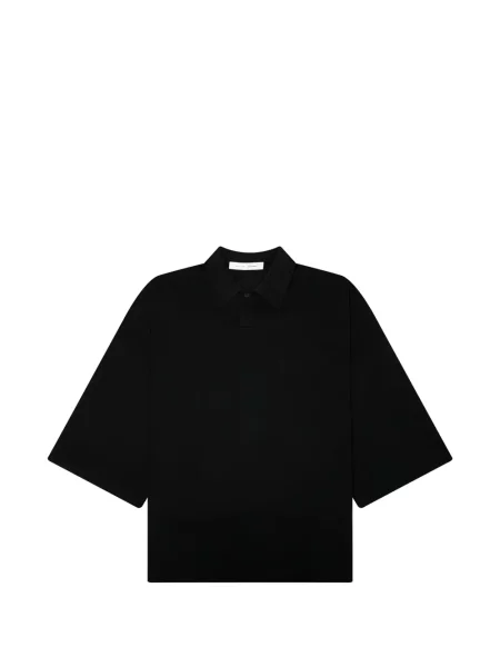 Decupat tricou polo Fear Of God Essentials negru