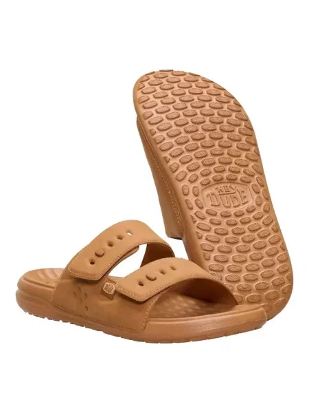 HeyDude Klapki WAVE 2 STRAP SLIDE CLASSIC brązowe