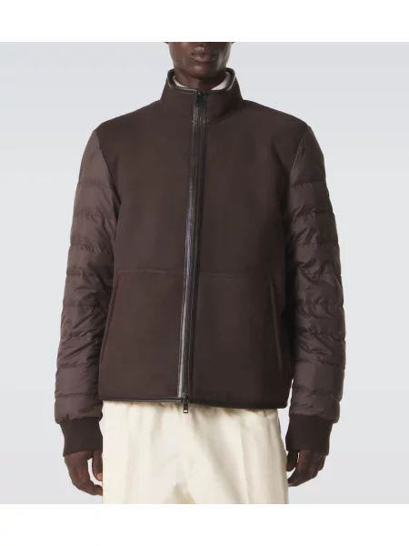 Geacă cu puf Moncler maro