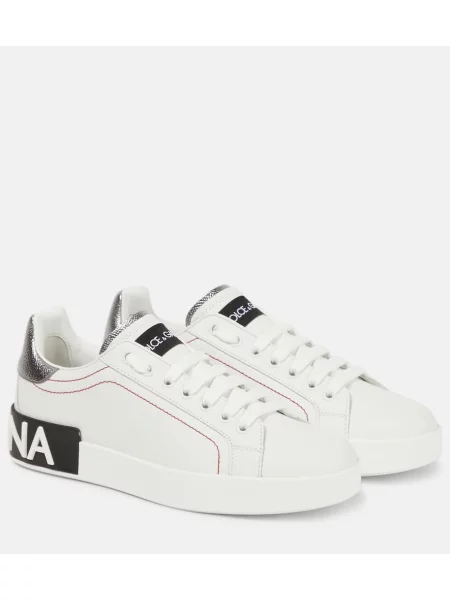 Sneakersy Dolce&gabbana skórzane białe